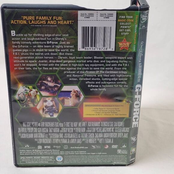 G-Force - PG (2009 Film) Family/Adventure [DVD] - Picture 4 of 4